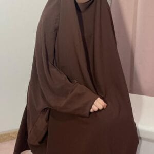 Jilbeb Soie de Médine marron foncé